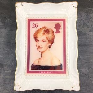 Princess Diana Postage Stamp Commemorative Plate